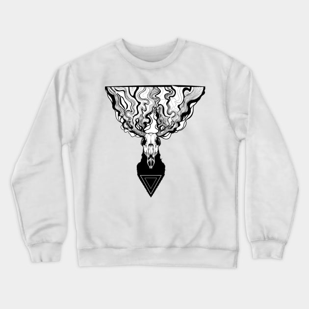 dead deer abstract Crewneck Sweatshirt by Mako Design 